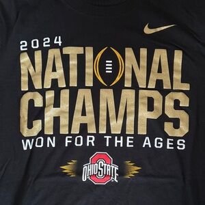 Ohio State Nike Black and Gold National Champs Tee